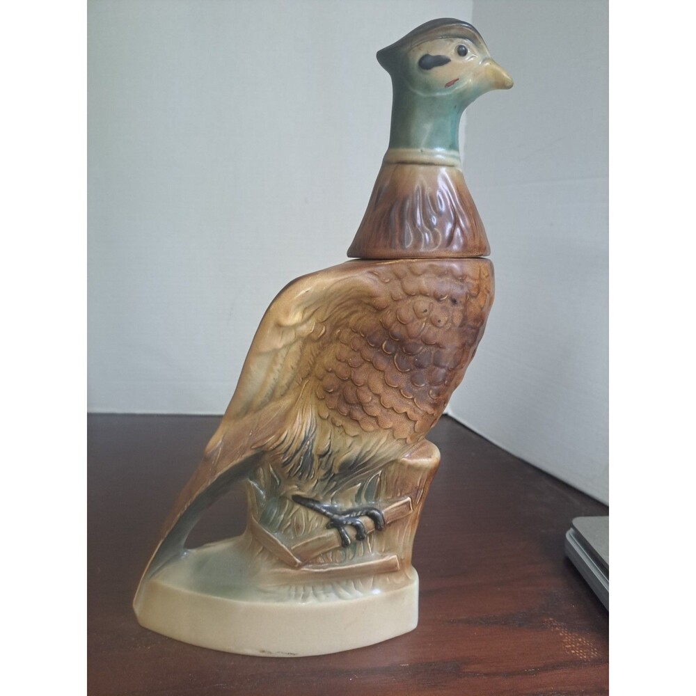 1961 Jim Beam Pheasant Liquor Decanter - Cork Is Broken